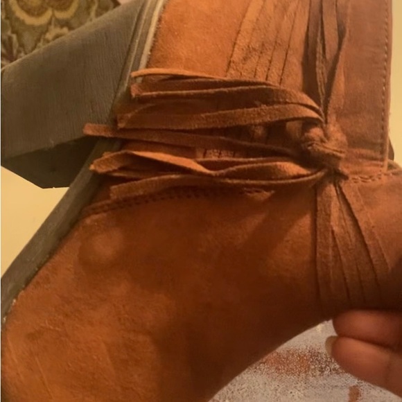 Suede cognac Boot - Picture 1 of 3